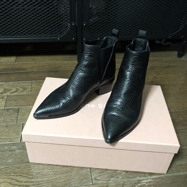 専用  acne jensen grain boots 38 Black