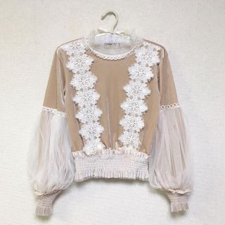 ロキエ(Lochie)のlace velours tops 💐(カットソー(長袖/七分))