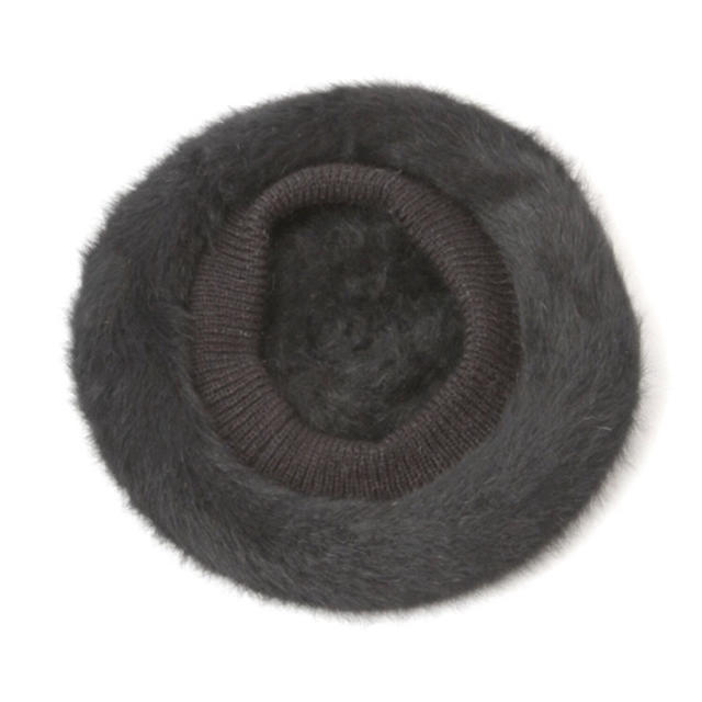 LOWRYS FARM(ローリーズファーム)のファー ベレー帽 ブラック レディースの帽子(ハンチング/ベレー帽)の商品写真