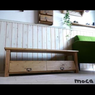 TVラック　アンティーク風　（110 O）moca(家具)