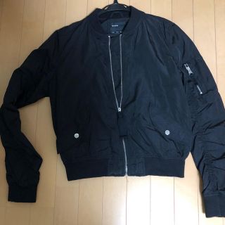 ベルシュカ(Bershka)の黒 MA-1(ブルゾン)