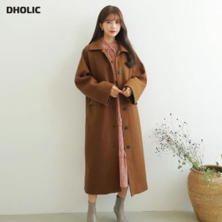 ディーホリック(dholic)のロングコート(カスタネ ZARA SLY ユニクロ GU 無印良品 ヘザー)(ロングコート)