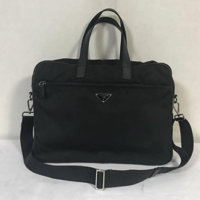 PRADA - 本物プラダPRADAナイロンレザー2wayビジネスバッグトートショルダーバック黒の通販 by gugu59's shop