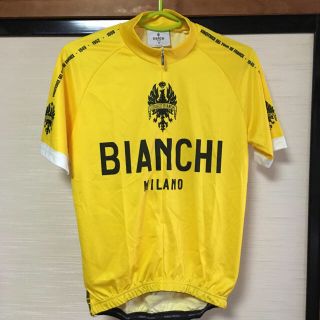 ビアンキ(Bianchi)の【週末値下げ】bianchi ビアンキ ミラノ サイクルジャージ  イエロー S(ウエア)