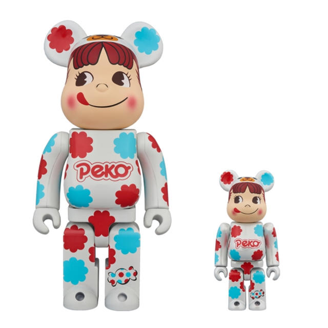 BE@RBRICK 着ぐるみ ペコちゃん ミルキー 白メッキ 100％&400% 【絶品