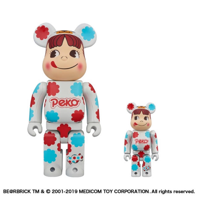 BE@RBRICK 着ぐるみ ペコちゃん ミルキー 白メッキ 100％ 400%