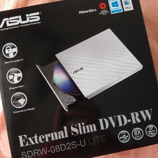 ASUS(エイスース)のASUS　外付けDVDドライブ スマホ/家電/カメラのPC/タブレット(PC周辺機器)の商品写真