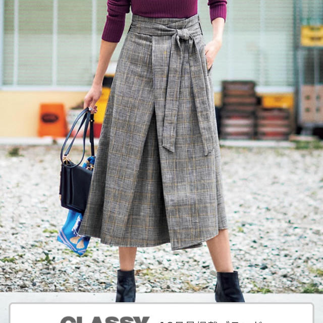 IENA(イエナ)のIENA CLASSYコラボ グレンチェックスカート☆ レディースのスカート(その他)の商品写真