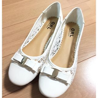 グレイル(GRL)の新品♪GRL★レース柄リボン付パンプス(ハイヒール/パンプス)