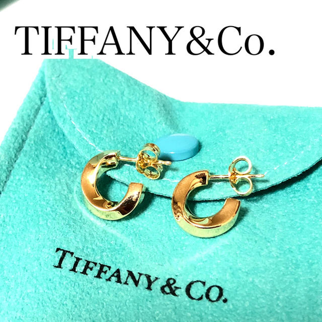 Tiffany & Co. - TIFFANY&Co. ティファニー k18YG フープ ピアス