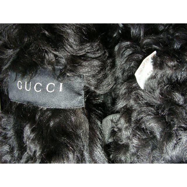 Gucci(グッチ)のGUCCIグッチ総裏モンゴリアンカーリームートンボンバージャケットブルゾン メンズのジャケット/アウター(レザージャケット)の商品写真