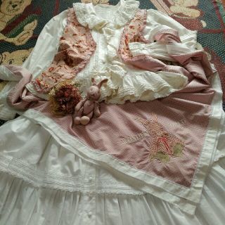 ピンクハウス(PINK HOUSE)のワンダフルワールド♡美品♪ギンガムうさぎさんがとっても可愛い大判ストール♪♪(ストール/パシュミナ)