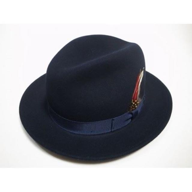 NEW YORK HAT - ニューヨークハットLite Felt Fedora中折れ ネイビー L