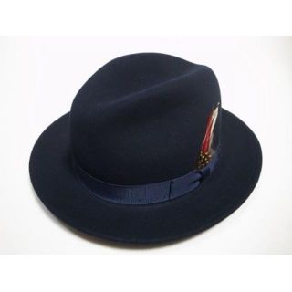 ニューヨークハット(NEW YORK HAT)のニューヨークハットLite Felt Fedora中折れ ネイビー L(ハット)