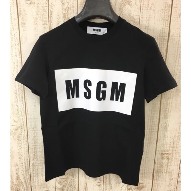 MSGM2019年春夏新作ボックスロゴTシャツ黒新品未使用送料込みのサムネイル