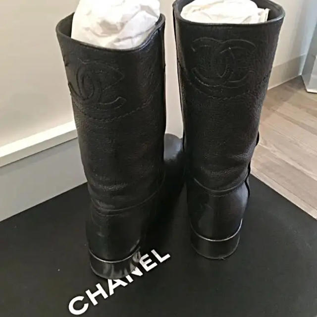 楽ギフ_のし宛書】 値下げ可❣CHANEL ココマーク マトラッセ ブーツ