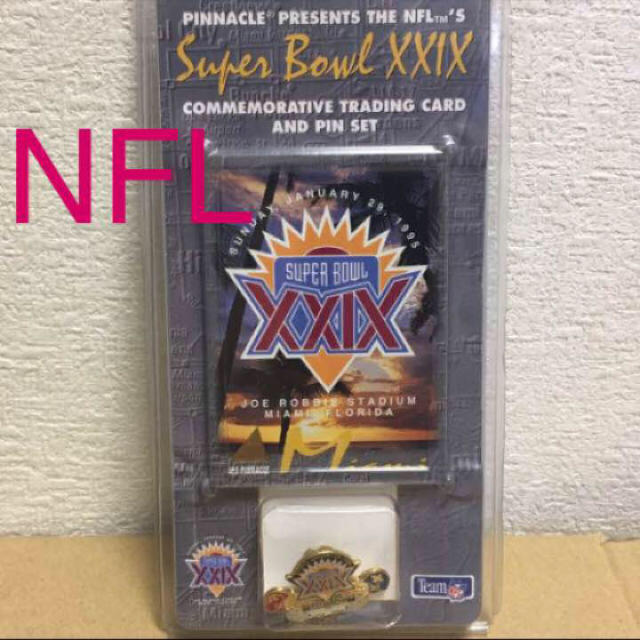 レア 未使用 NFL スーパーボウル ピンバッジ トレーディングカード