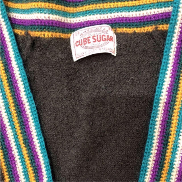 CUBE SUGAR(キューブシュガー)のCUBE SUGAR エスニック フリンジ ニット カーディガン レディースのトップス(ニット/セーター)の商品写真