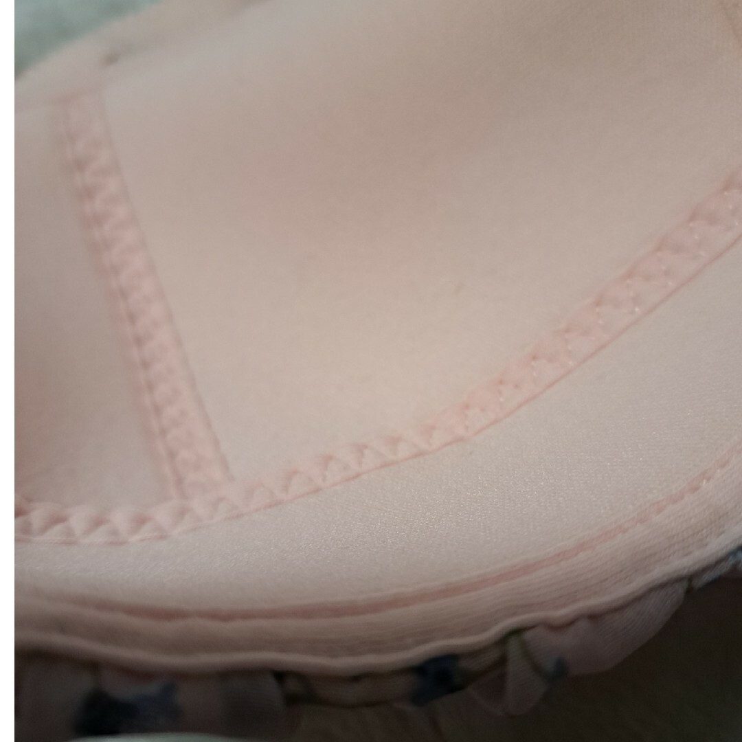 ブラ ショーツ セット D90 LL 3L ピンク 花柄 レディースの下着/アンダーウェア(ブラ&ショーツセット)の商品写真