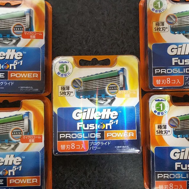 ジレットプログライドパワー 替刃 8個入×5 インテリア/住まい/日用品