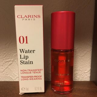 クラランス(CLARINS)のクラランス ウォーターリップステイン 01 ローズウォーター(リップグロス)