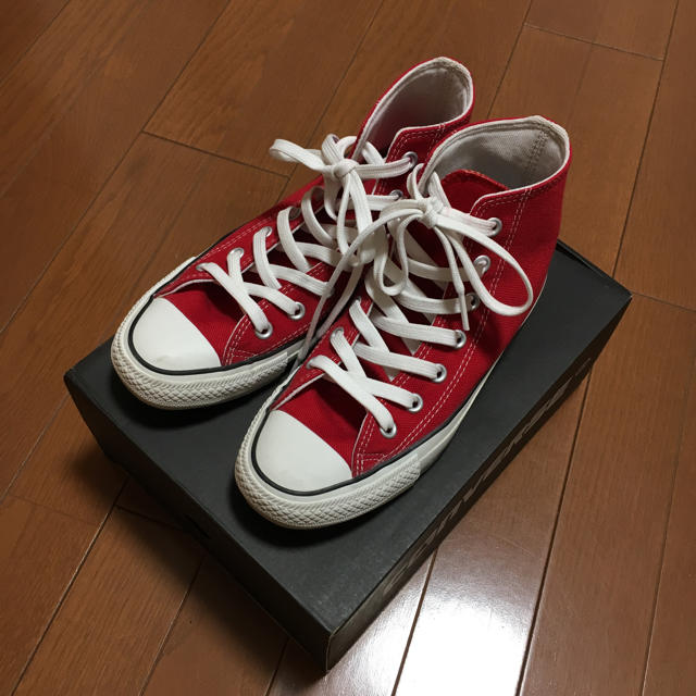 CONVERSE(コンバース)のCONVERSE 100th記念モデル ハイカット赤♪ レディースの靴/シューズ(スニーカー)の商品写真