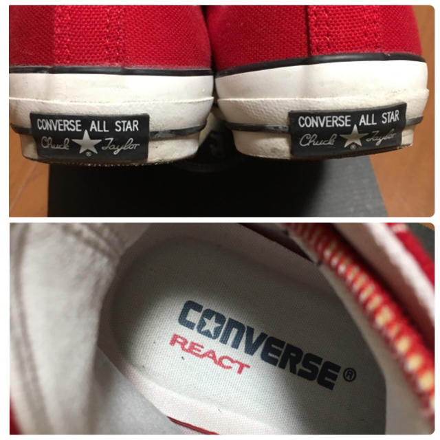 CONVERSE(コンバース)のCONVERSE 100th記念モデル ハイカット赤♪ レディースの靴/シューズ(スニーカー)の商品写真