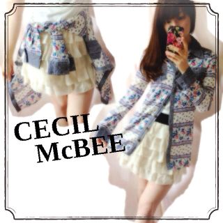 セシルマクビー(CECIL McBEE)の可愛い花柄の♡デニムシャツ(シャツ/ブラウス(長袖/七分))