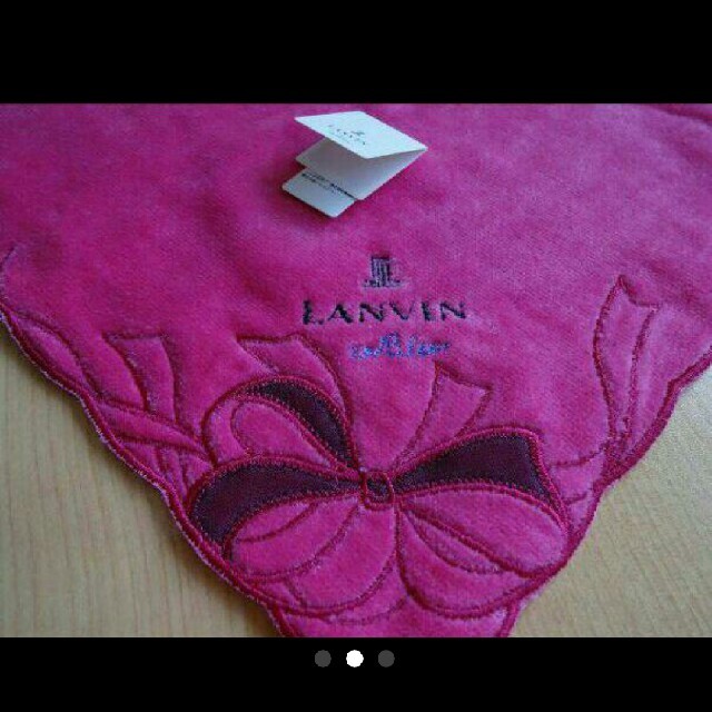 LANVIN en Bleu(ランバンオンブルー)の新品 LANVIN ランバン タオルハンカチ 2枚 レディースのファッション小物(ハンカチ)の商品写真