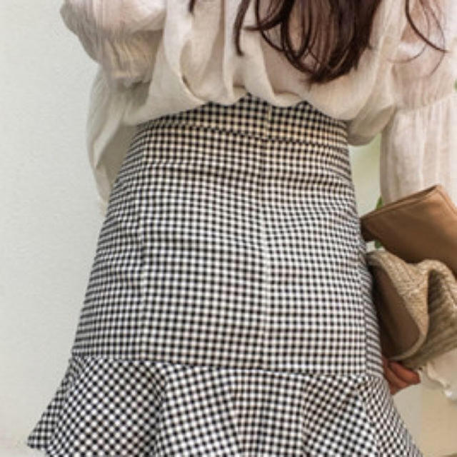 GOGOSING(ゴゴシング)の⸜🌷︎⸝‍ハイウエストギンガムチェックペプラムスカート⸜🌷︎⸝‍ レディースのスカート(ミニスカート)の商品写真