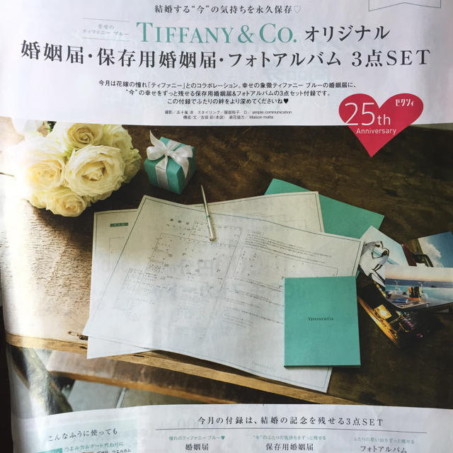 Tiffany & Co.(ティファニー)の新品未開封 ティファニー 婚姻届 ハンドメイドのウェディング(その他)の商品写真