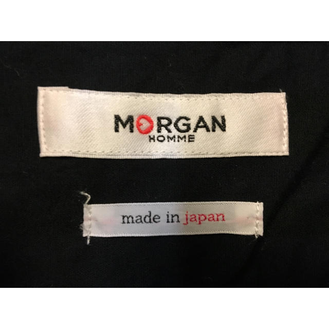 MORGAN HOMME(モルガンオム)の【値下げ】モルガンオム シャツ 黒 M 日本製 メンズのトップス(シャツ)の商品写真