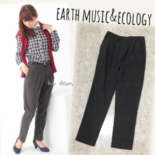 アースミュージックアンドエコロジー(earth music & ecology)のearth music&ecology♡ツイードテーパードパンツ(カジュアルパンツ)