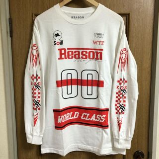 中古 古着 REASON リーズン ロンT レーシング チェック チェッカー長袖(Tシャツ/カットソー(七分/長袖))