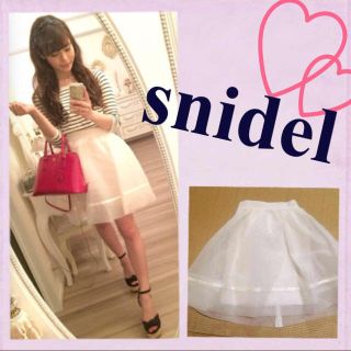 スナイデル(SNIDEL)のsnidelバックリボンオーガンジーSK(ミニスカート)