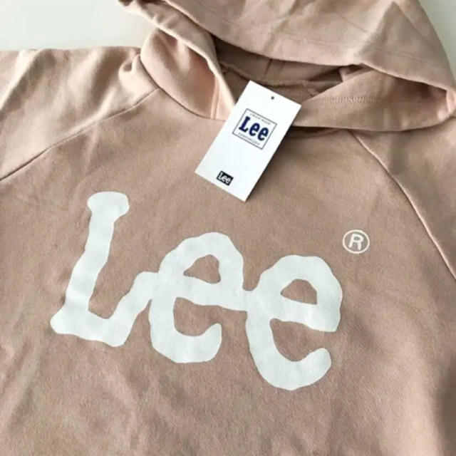 Lee(リー)の新品☆Lee ロゴ ロングパーカー Lサイズ ピンク レディースのトップス(パーカー)の商品写真