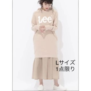 リー(Lee)の新品☆Lee ロゴ ロングパーカー Lサイズ ピンク(パーカー)