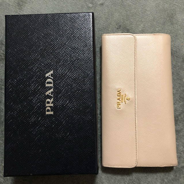 PRADA 長財布 ベージュ ピンクベージュ