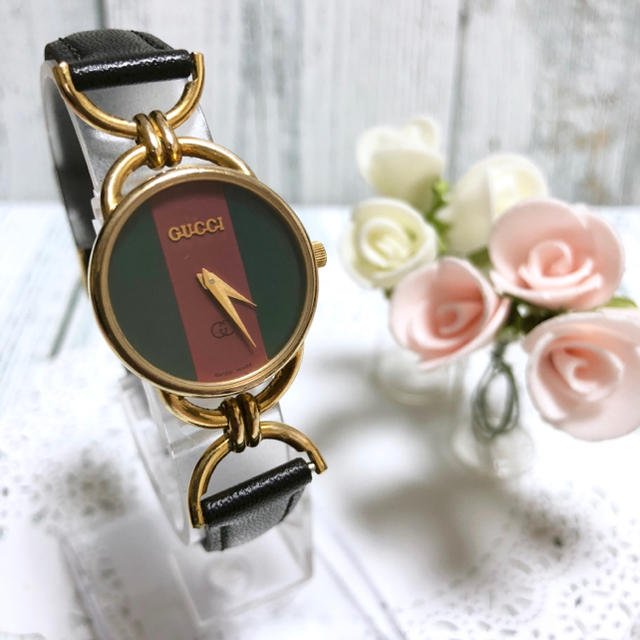 直販最安値 【電池交換済み】グッチ GUCCI 腕時計 6000L グッチカラー