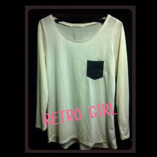 レトロガール(RETRO GIRL)のRETRO GIRL レザー切替ロンT(Tシャツ(長袖/七分))