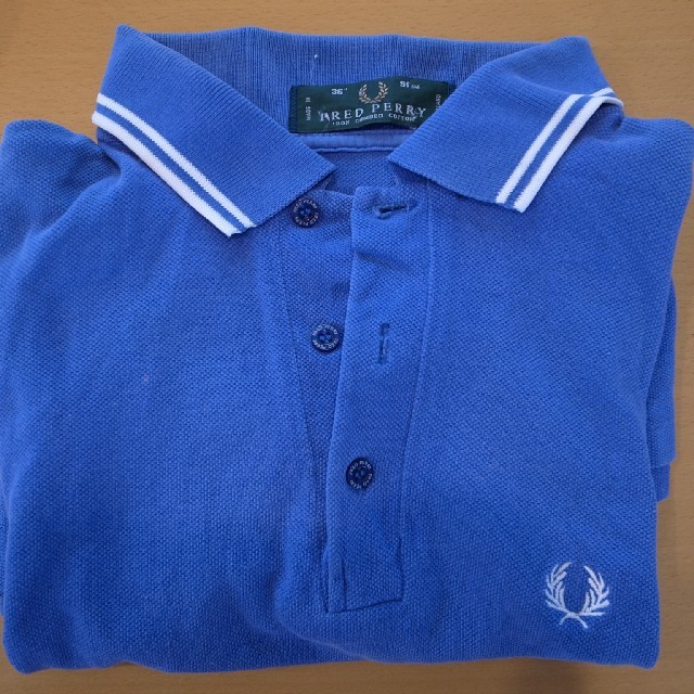 FRED PERRY(フレッドペリー)のFRED PERRY  ポロシャツ BLUE / WHITE  レア メンズのトップス(ポロシャツ)の商品写真