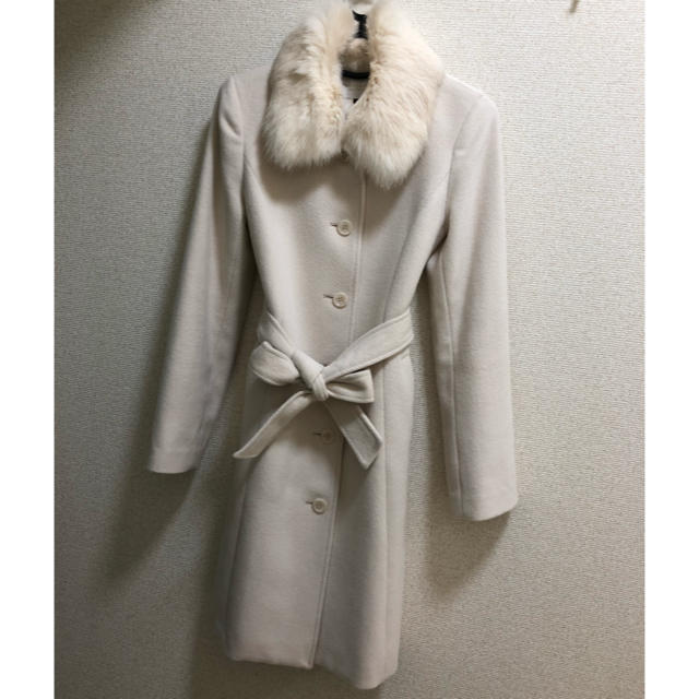 PROPORTION BODY DRESSING - プロポ オフホワイト ファー付ロング ... プロポコート