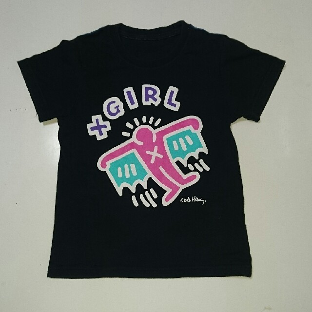 X-girl Stages(エックスガールステージス)の夏服sale！xgsとキースのコラボTシャツ☆サイズ5T110 キッズ/ベビー/マタニティのキッズ服女の子用(90cm~)(Tシャツ/カットソー)の商品写真