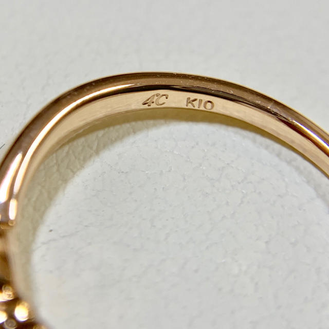 4℃(ヨンドシー)のおはなの里様用 4°C ダイヤモンドリング K10PG #8 レディースのアクセサリー(リング(指輪))の商品写真