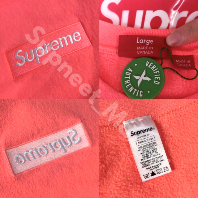 Supreme(シュプリーム)のL送込‼︎ Supreme BoxLogoスウェット ピンク メンズのトップス(スウェット)の商品写真