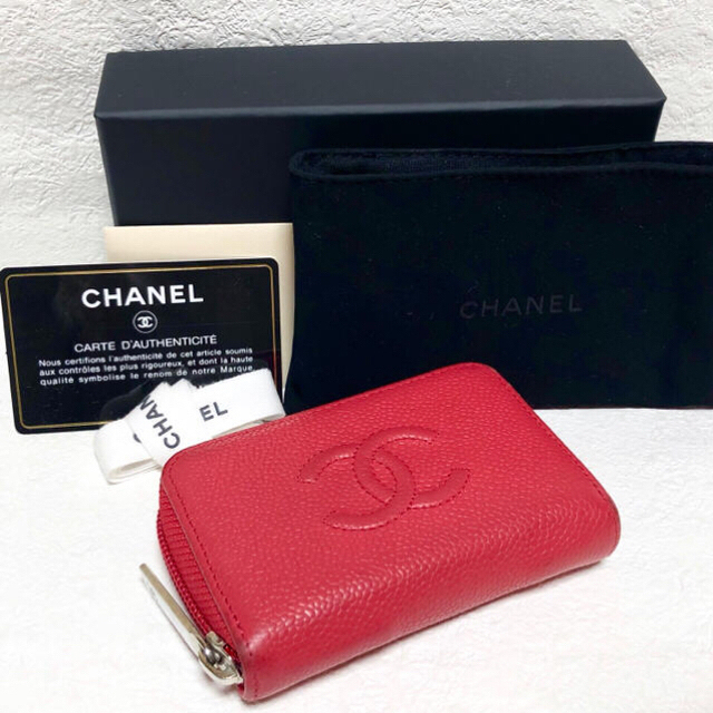 CHANEL キャビアスキンミニウォレット