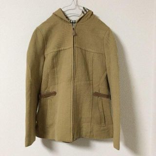 バーバリーブルーレーベル(BURBERRY BLUE LABEL)のBURBERRY BLUE LABEL ジップアップパーカー ベージュ チェック(パーカー)