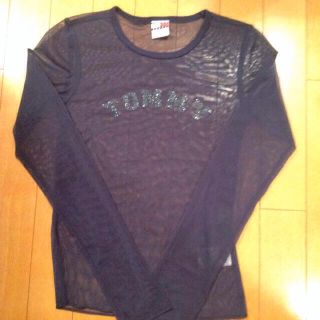 トミーヒルフィガー(TOMMY HILFIGER)の美品tommy 透け感　メッシュカットソー(カットソー(長袖/七分))