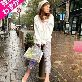 レディー(Rady)の売り切り価格!!Rady♡ツイードテーパードパンツ ネイビー×ピンク 新品未使用(クロップドパンツ)