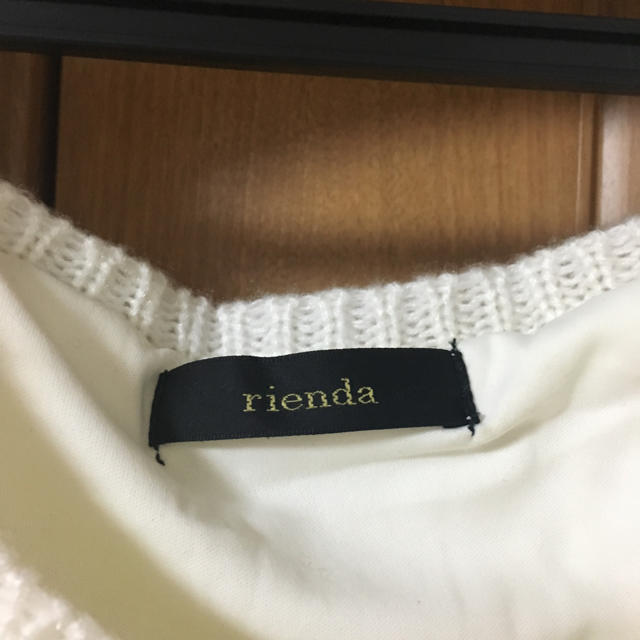 rienda(リエンダ)のrienda ニットワンピ 白 レディースのワンピース(ミニワンピース)の商品写真